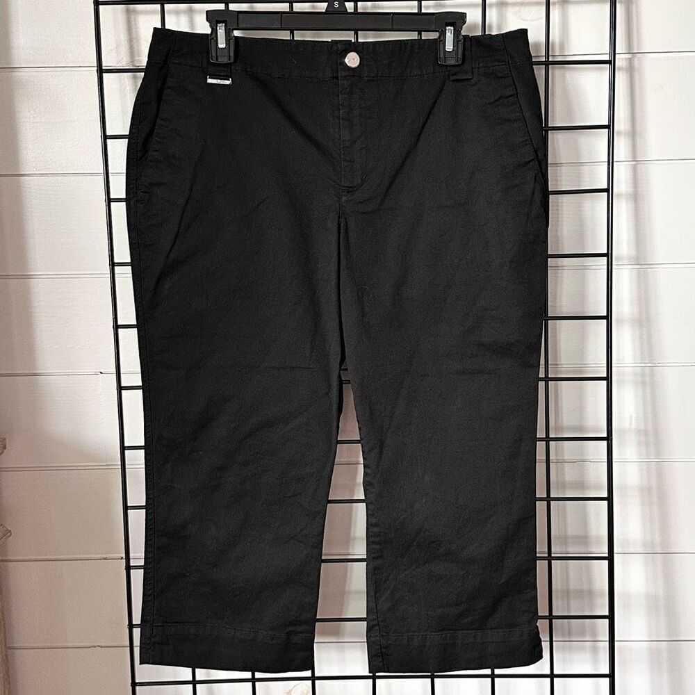 Lauren Active Ralph Lauren Pants‎ Women 12 Black Crop Straight Stretch